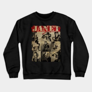 TEXTURE ART- JANET JACKSON 70S 2 Crewneck Sweatshirt